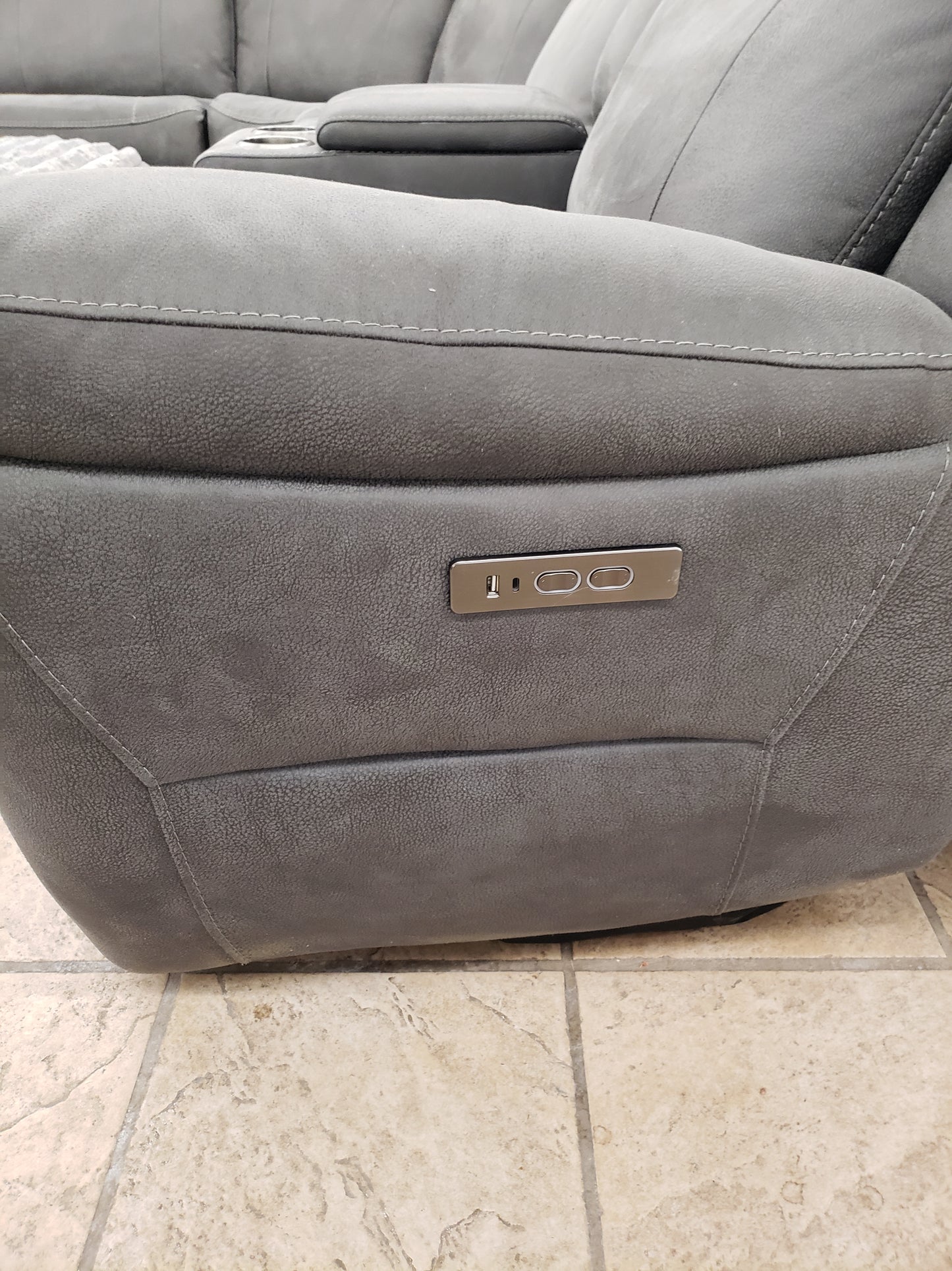 Kelsee Fabric Power Reclining Sectional with Power Headrests