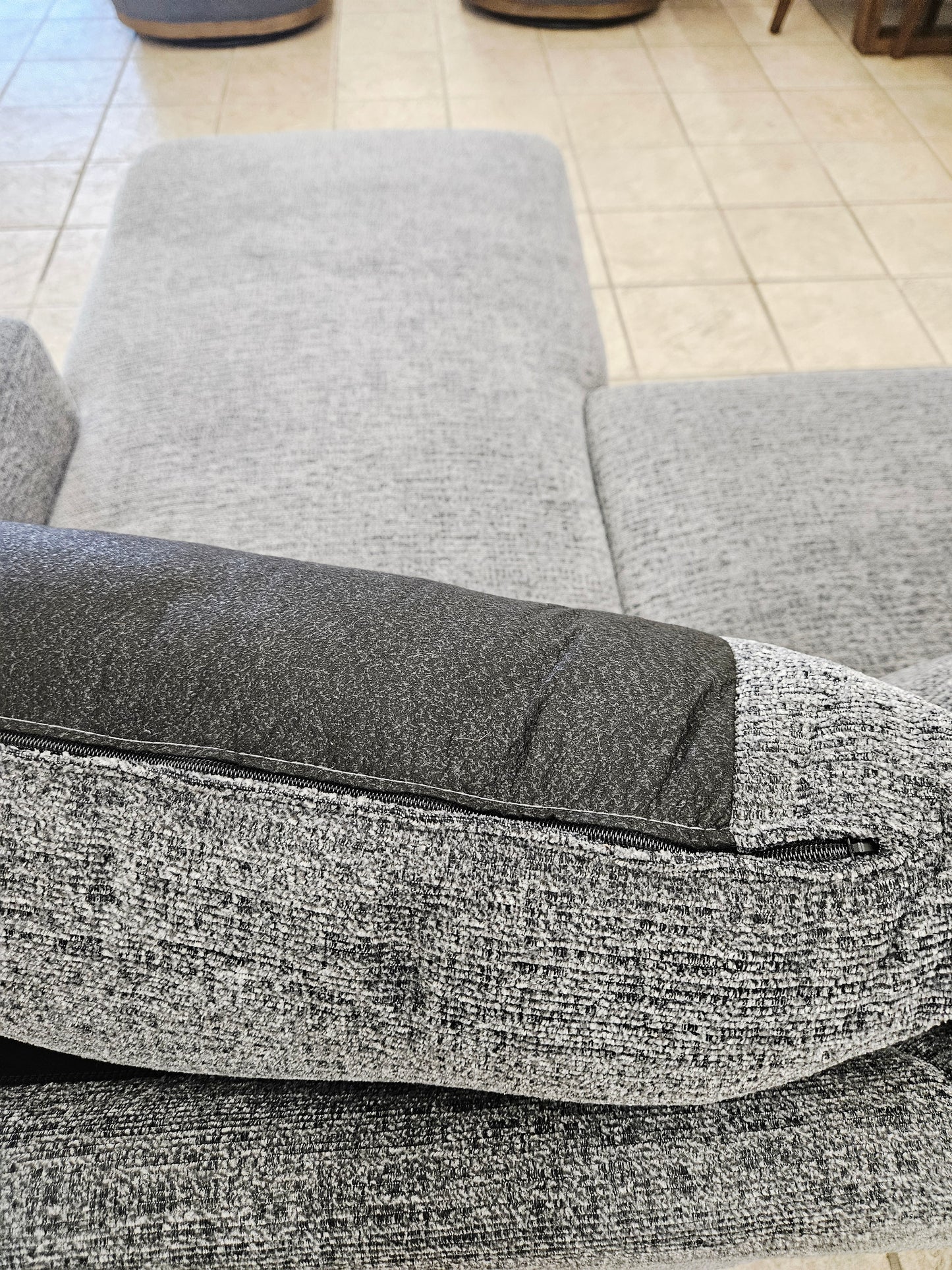 Coddle Aria Fabric Sleeper Sofa with Reversible Chaise and Storage, Gray - Floor Model