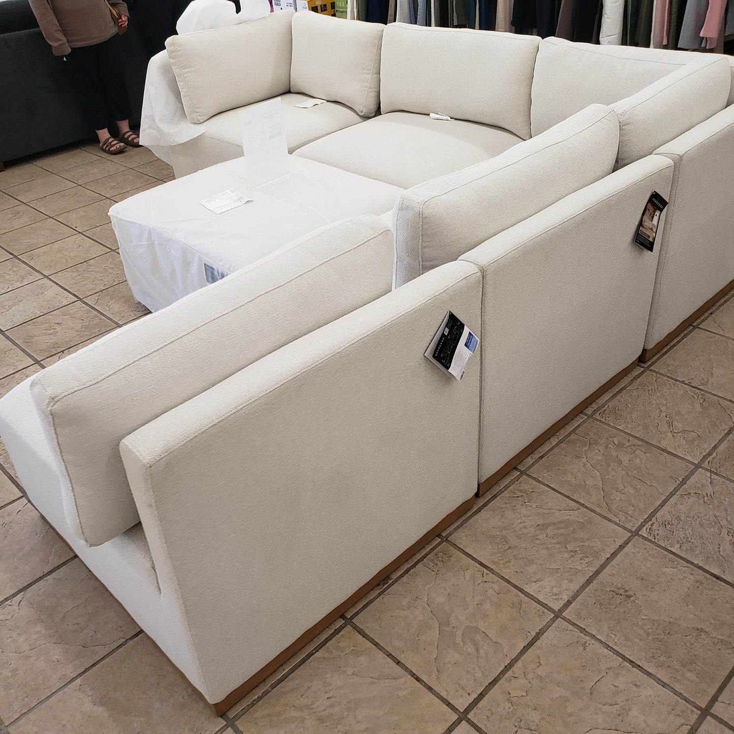 Henredon Murphy Fabric Modular Sectional with Ottoman